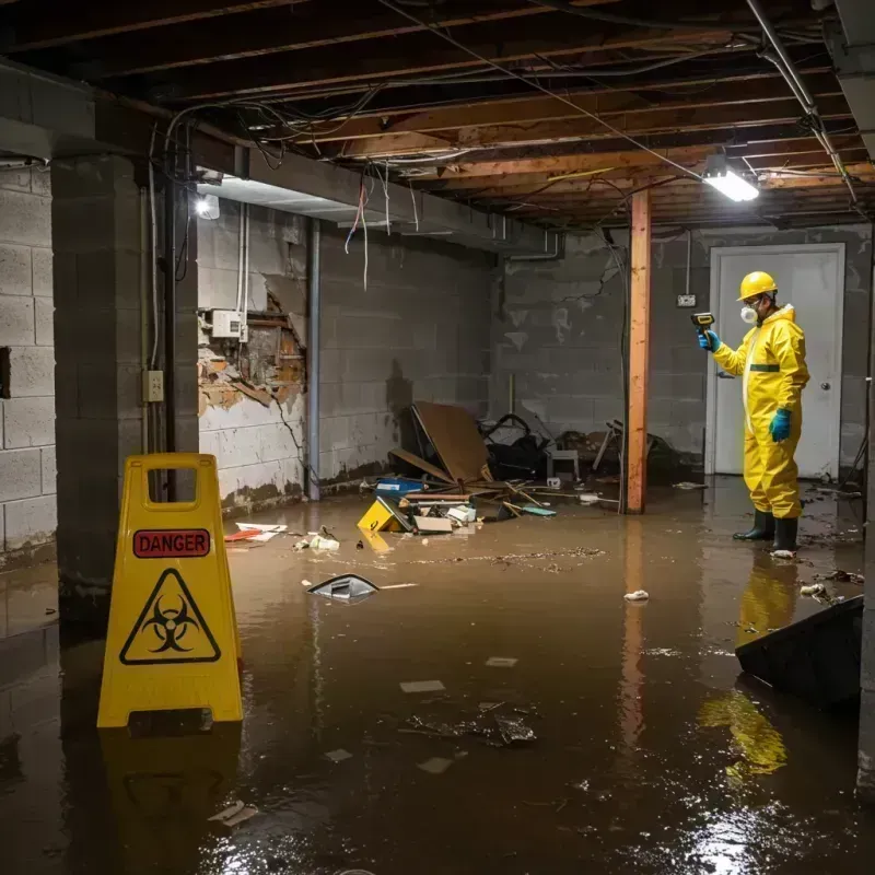 Flooded Basement Electrical Hazard in Captains Cove, VA Property